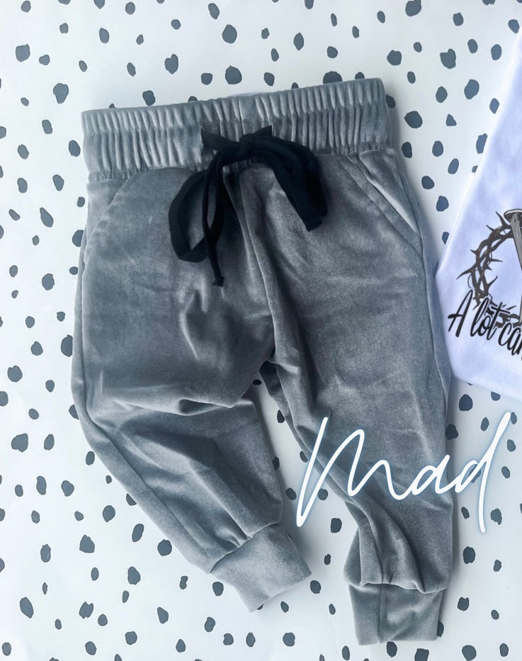 Gray Velvet Joggers