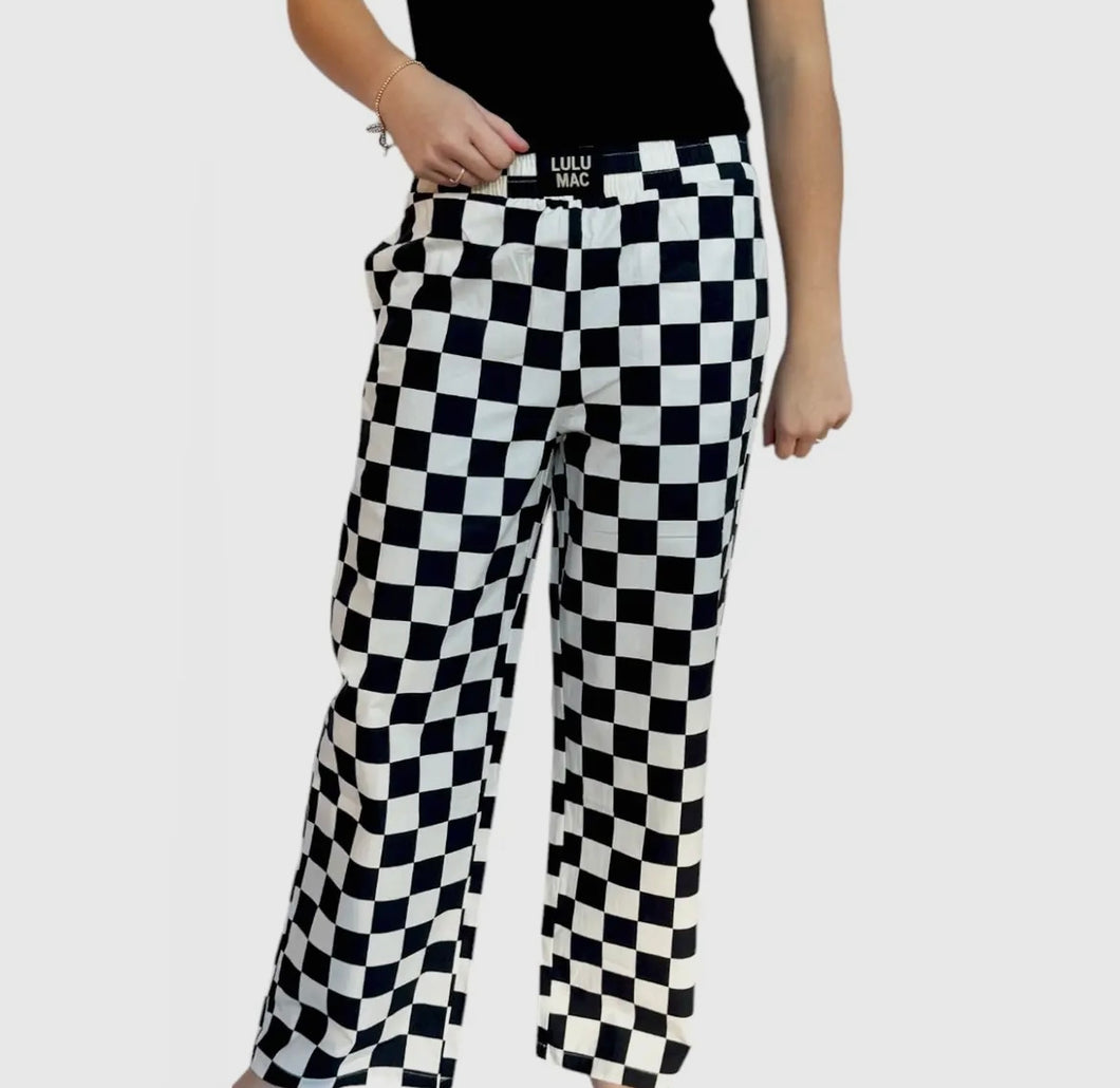 B/W Checkered Pants